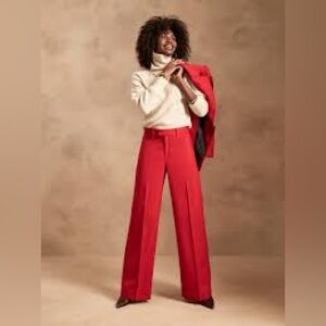 Banana Republic Lido Straight Italian Will Suit Red Sunset -- NWT